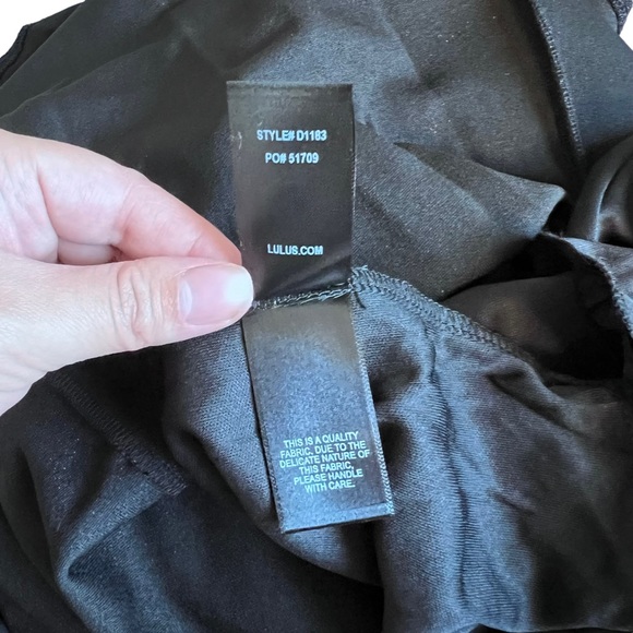 Lulus Brilliant Flash Shiny Black Asymmetrical Bodycon Dress Large - Picture 9 of 9